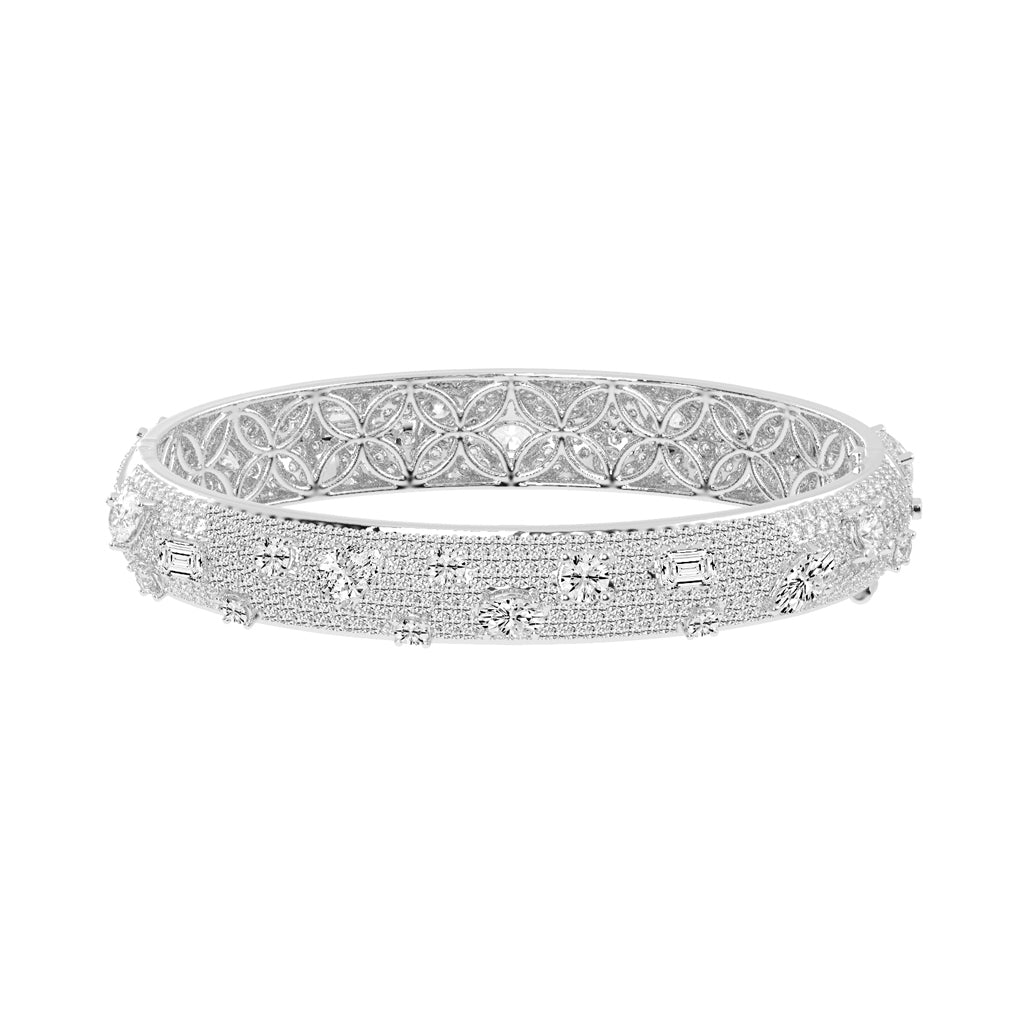 Opulent Mosaic Multi-Cut Diamond Statement Bracelet