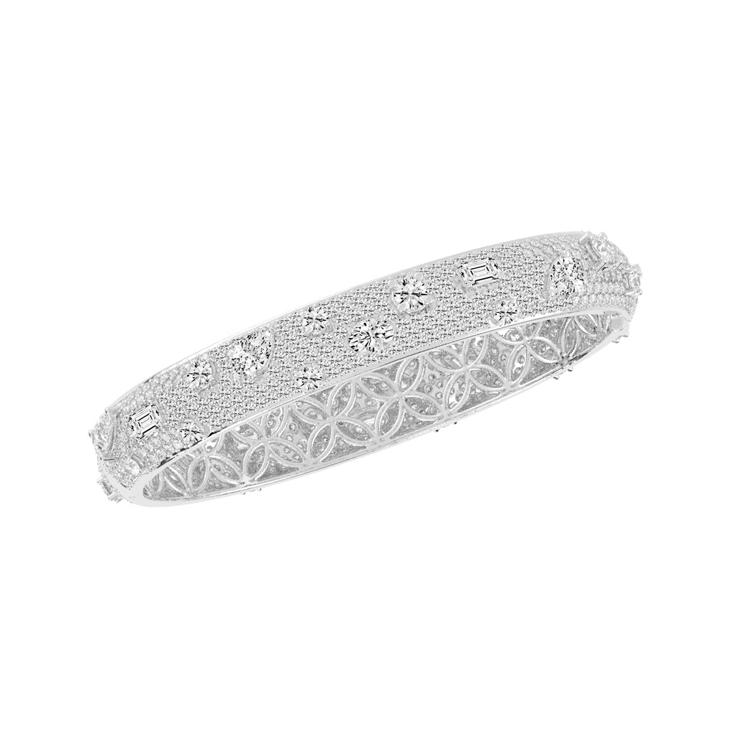 Opulent Mosaic Multi-Cut Diamond Statement Bracelet
