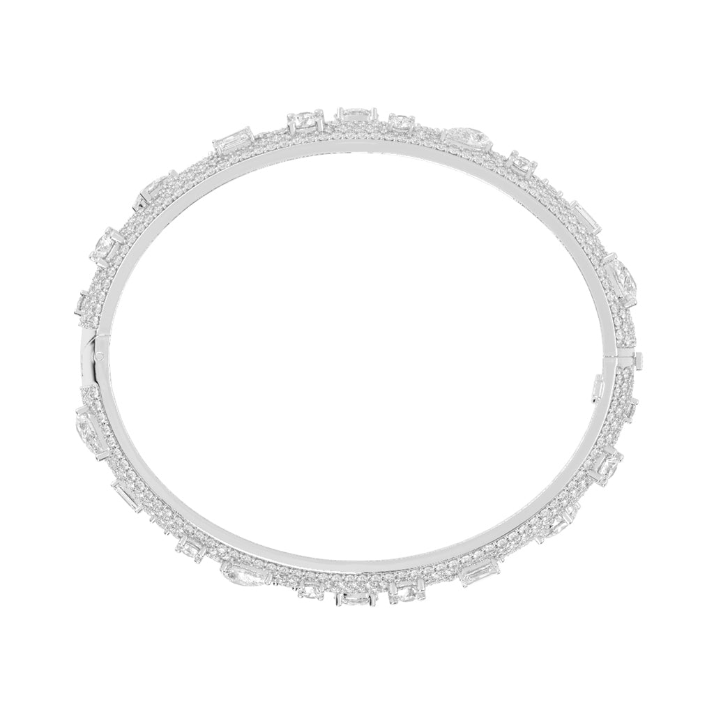 Opulent Mosaic Multi-Cut Diamond Statement Bracelet