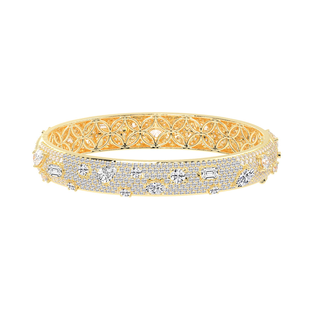 Opulent Mosaic Multi-Cut Diamond Statement Bracelet