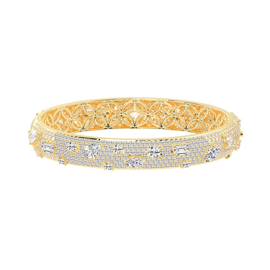 Opulent Mosaic Multi-Cut Diamond Statement Bracelet