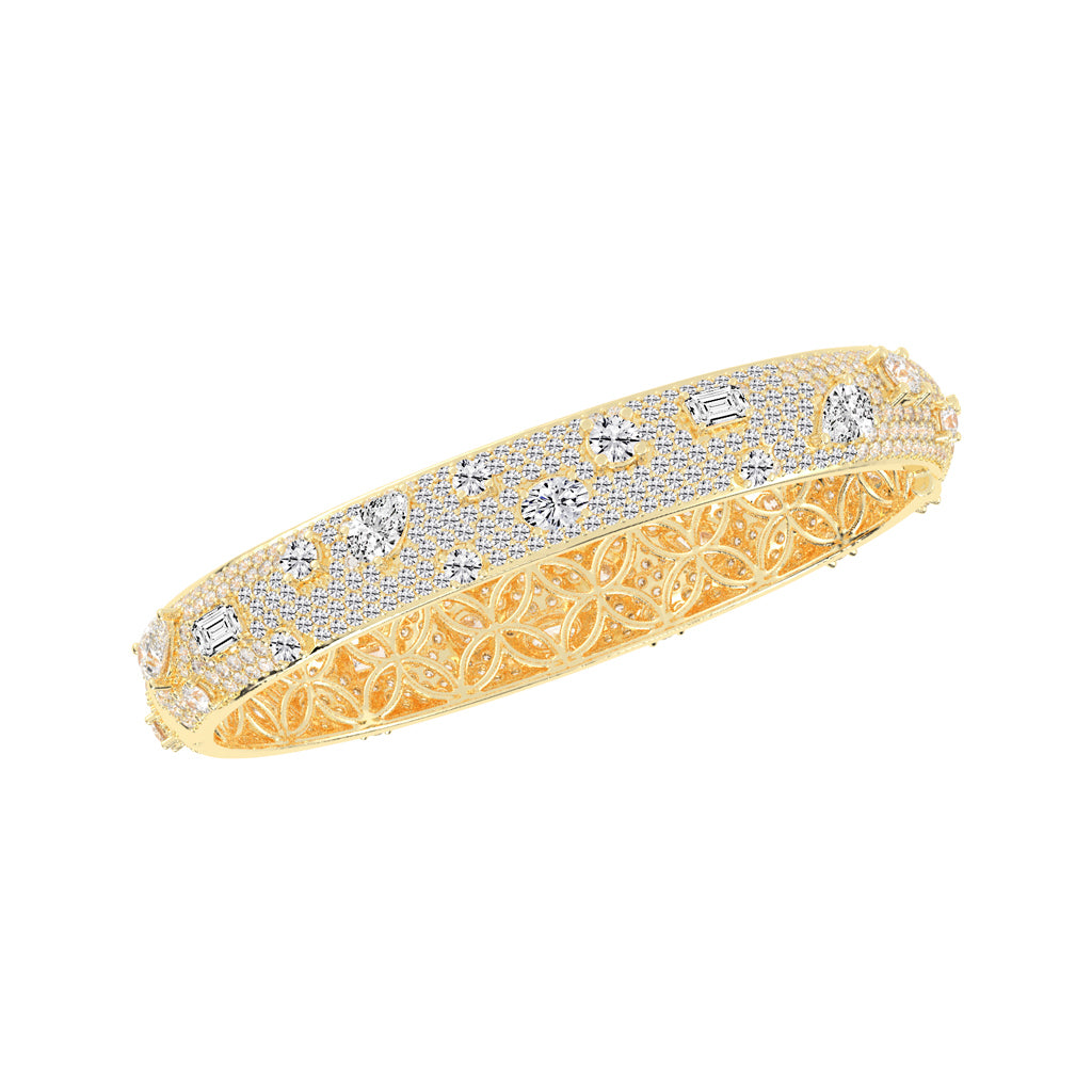 Opulent Mosaic Multi-Cut Diamond Statement Bracelet