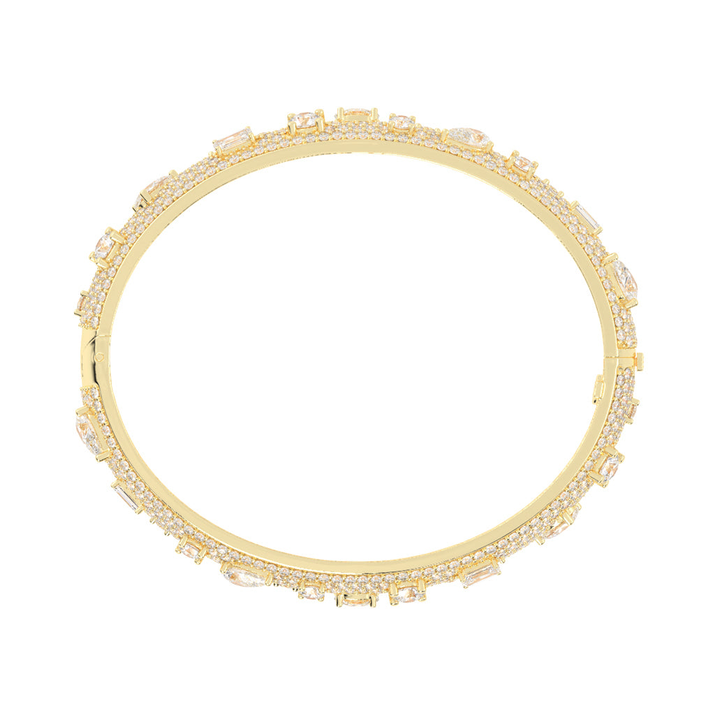 Opulent Mosaic Multi-Cut Diamond Statement Bracelet