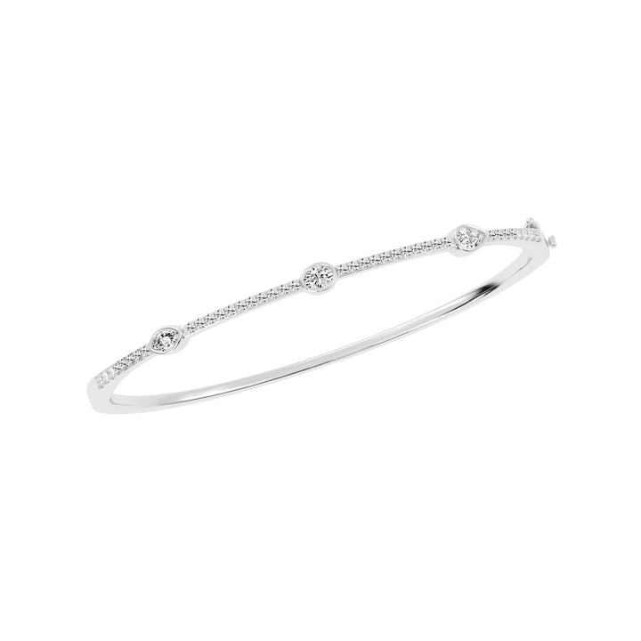 Diamond Aura Three Unique Shape Delicate Lab Diamond Bracelet