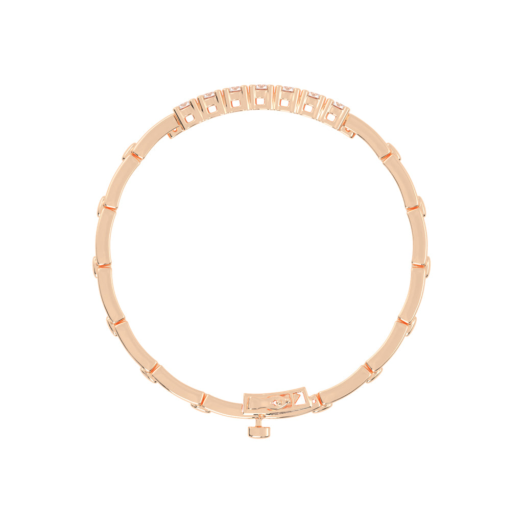 Novella Double Row Round Cut Fancy Lab Diamond Bracelet