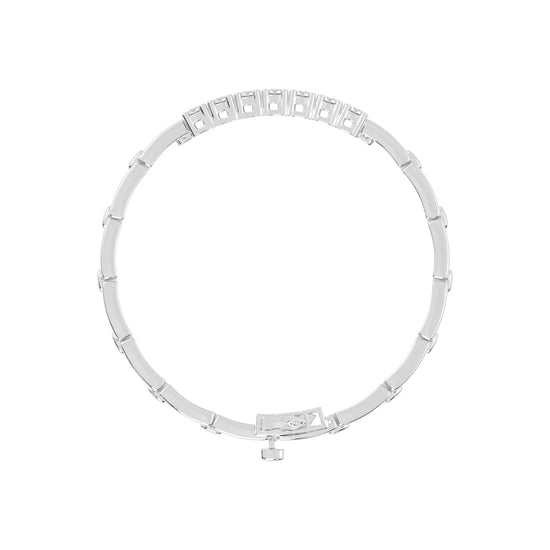 Novella Double Row Round Cut Fancy Lab Diamond Bracelet