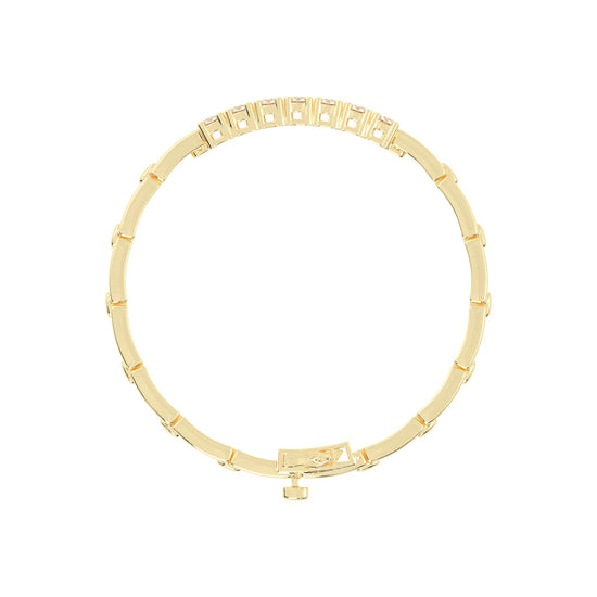 Novella Double Row Round Cut Fancy Lab Diamond Bracelet