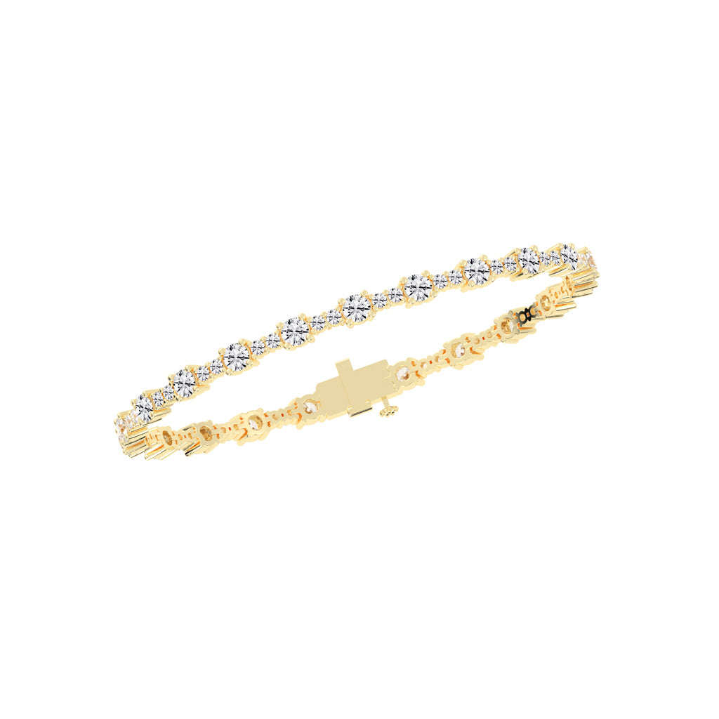 Fionna Round Cut Tennis Lab Diamond Bracelet
