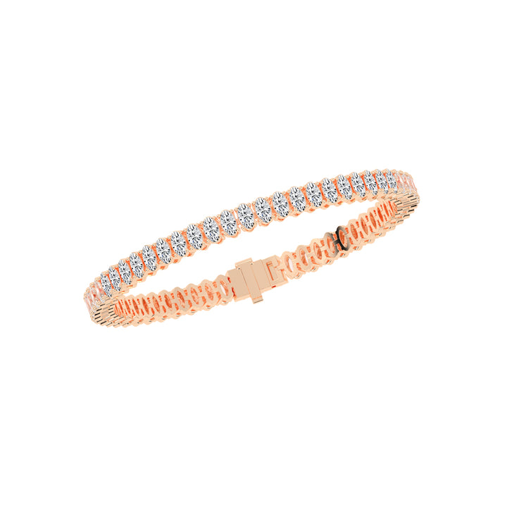 Lysandra Oval Cut Tennis Lab Diamond Bracelet