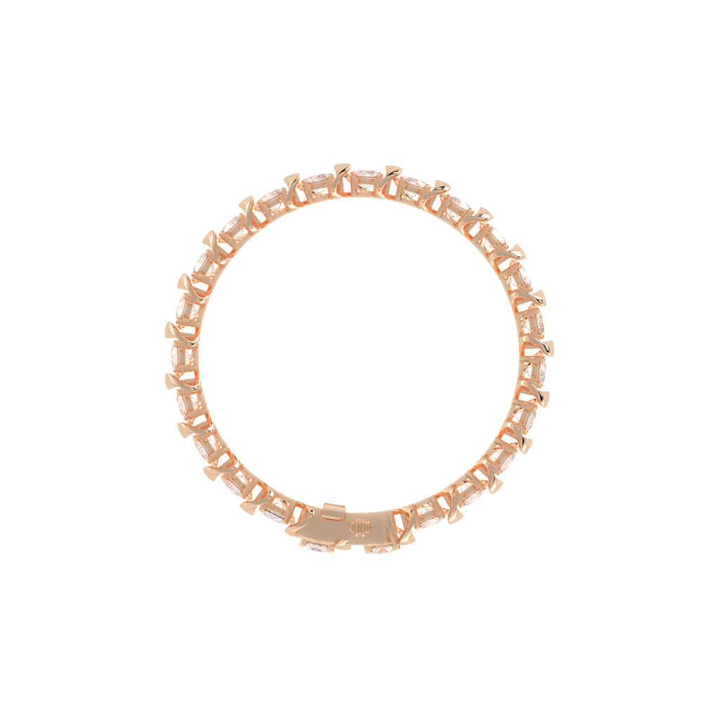 Vera Wave Round Cut Fancy Lab Diamond Bracelet