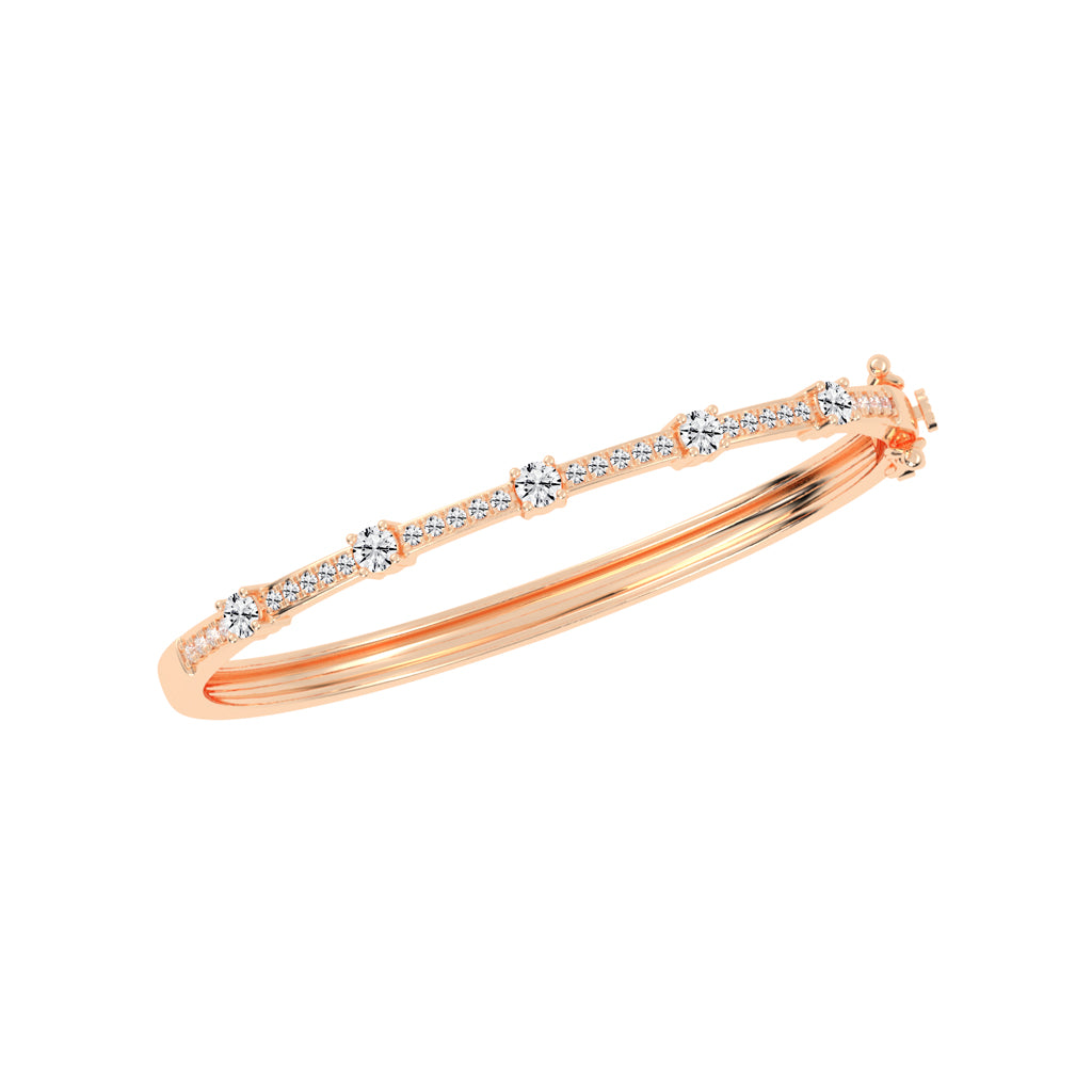 Starlight Path Diamond Bangle Bracelet