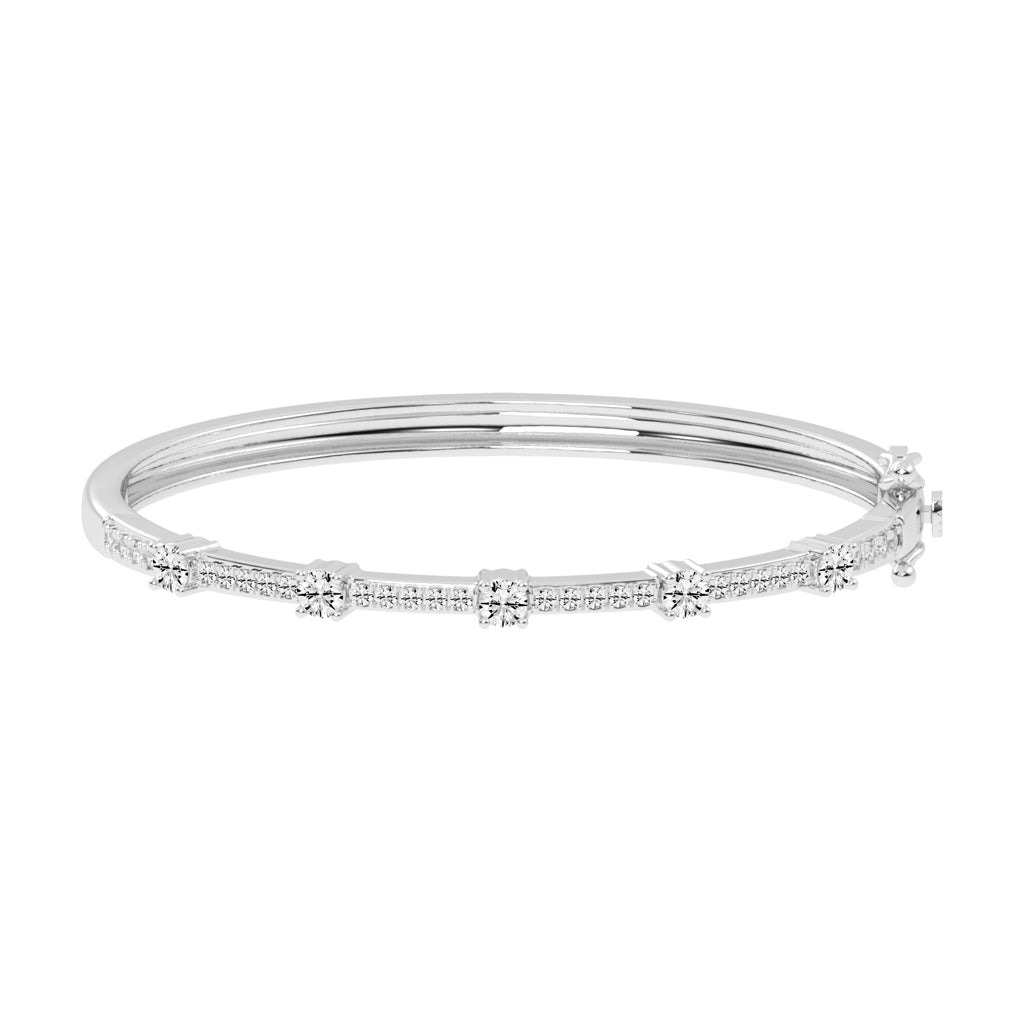 Starlight Path Diamond Bangle Bracelet