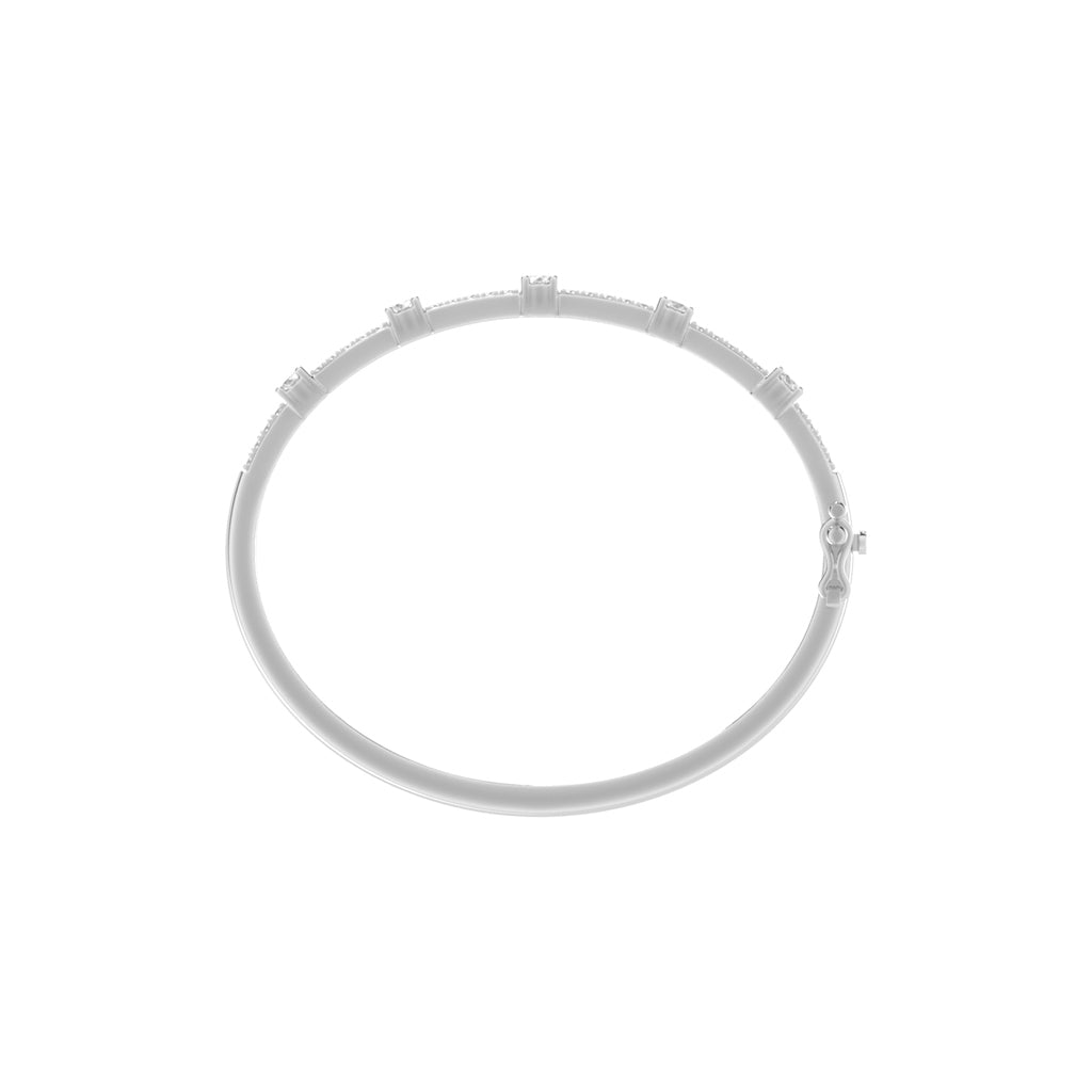 Starlight Path Diamond Bangle Bracelet