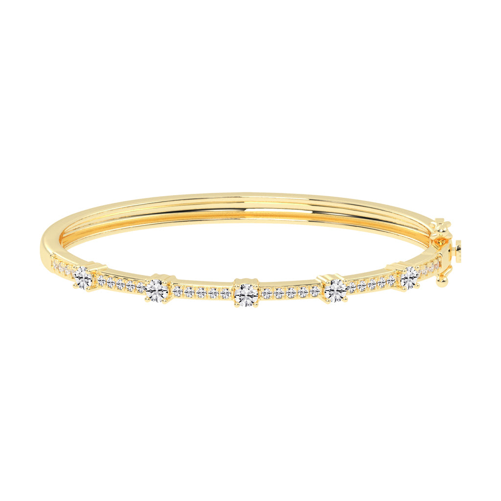 Starlight Path Diamond Bangle Bracelet