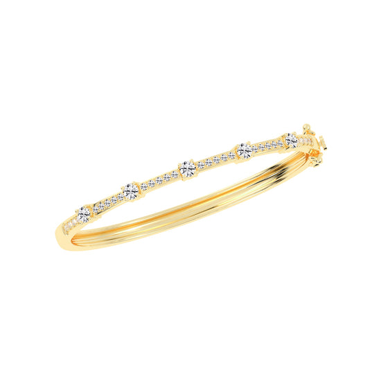 Starlight Path Diamond Bangle Bracelet