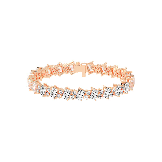 Orin Emerald Cut Fancy Lab Diamond Bracelet