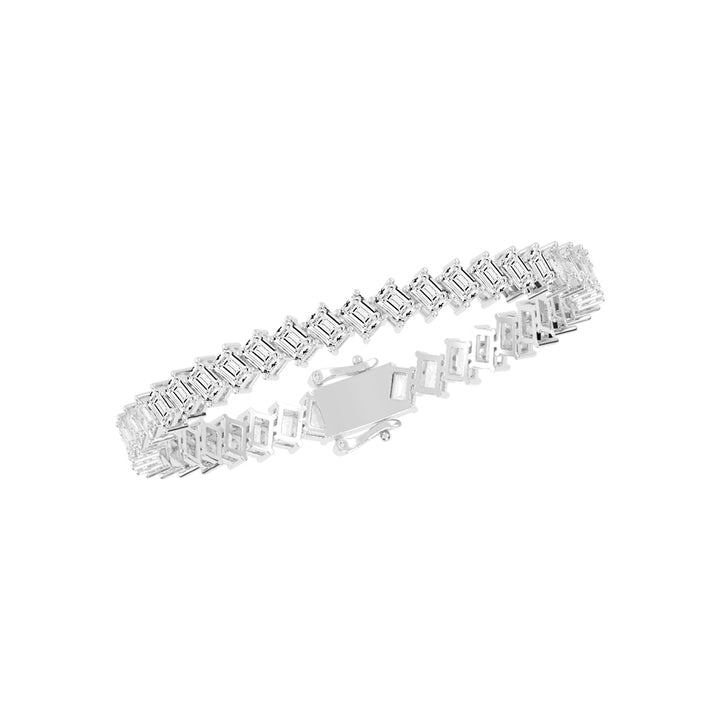 Architectural Gleam Emerald-Cut Diamond Bracelet
