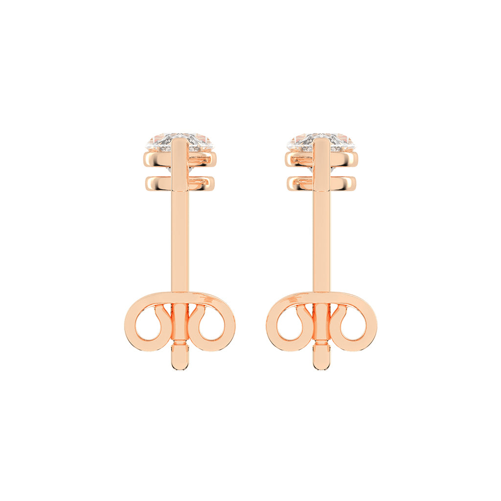 Luminous Leaf Diamond Stud Earrings