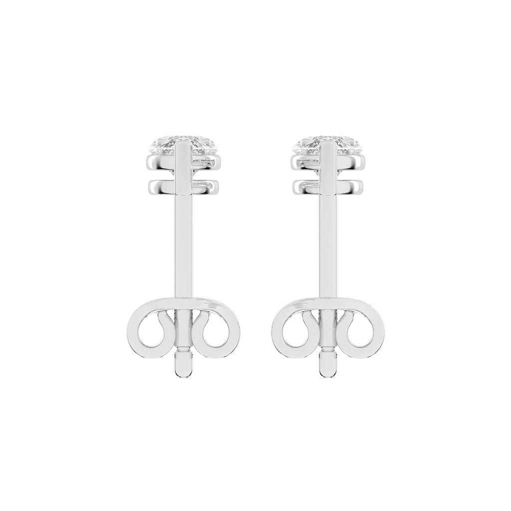 Luminous Leaf Diamond Stud Earrings