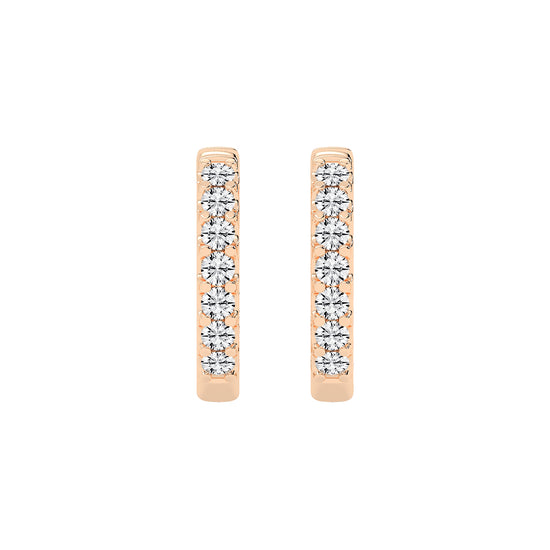 Micro-Pave Diamond Embrace Hoop Earrings