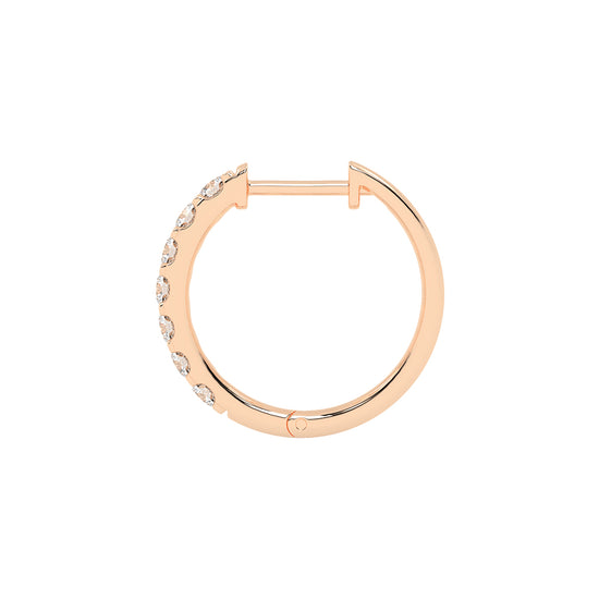 Micro-Pave Diamond Embrace Hoop Earrings