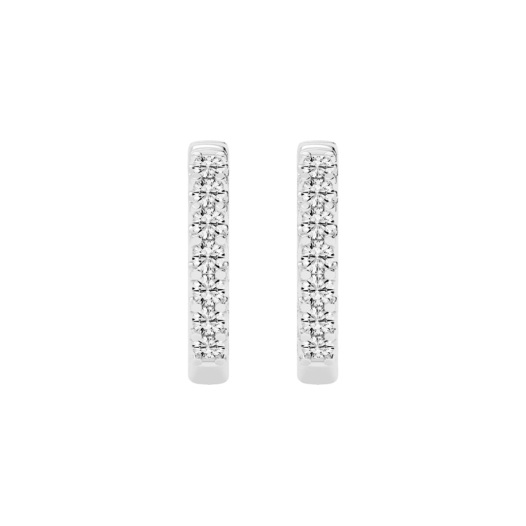 Micro-Pave Diamond Embrace Hoop Earrings