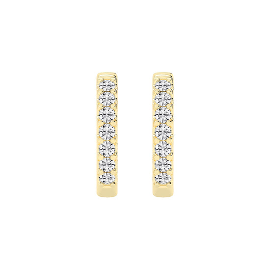 Micro-Pave Diamond Embrace Hoop Earrings