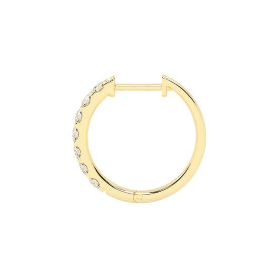 Micro-Pave Diamond Embrace Hoop Earrings