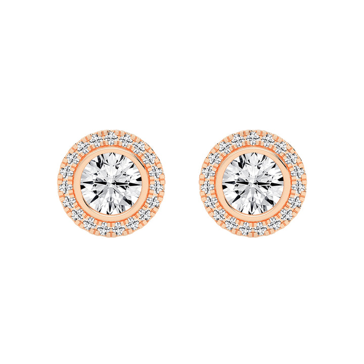 Classic Radiance Dual Halo Diamond Stud Earrings