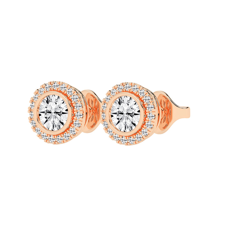 Classic Radiance Dual Halo Diamond Stud Earrings
