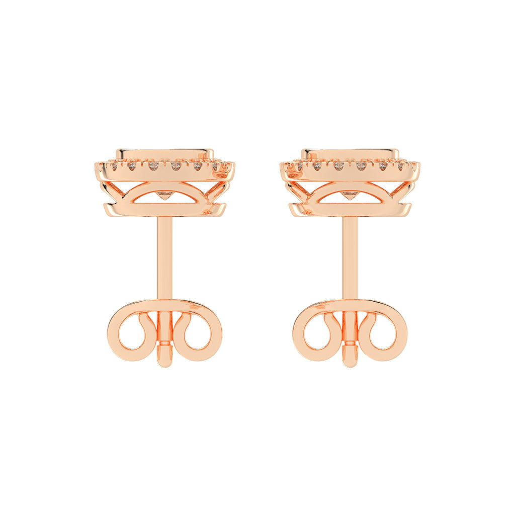Classic Radiance Dual Halo Diamond Stud Earrings