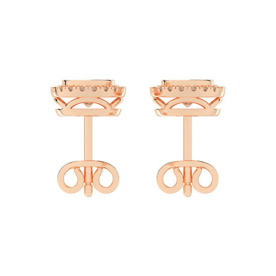 Classic Radiance Dual Halo Diamond Stud Earrings