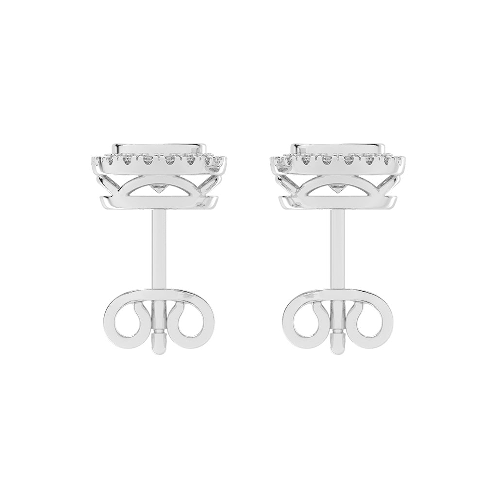 Classic Radiance Dual Halo Diamond Stud Earrings