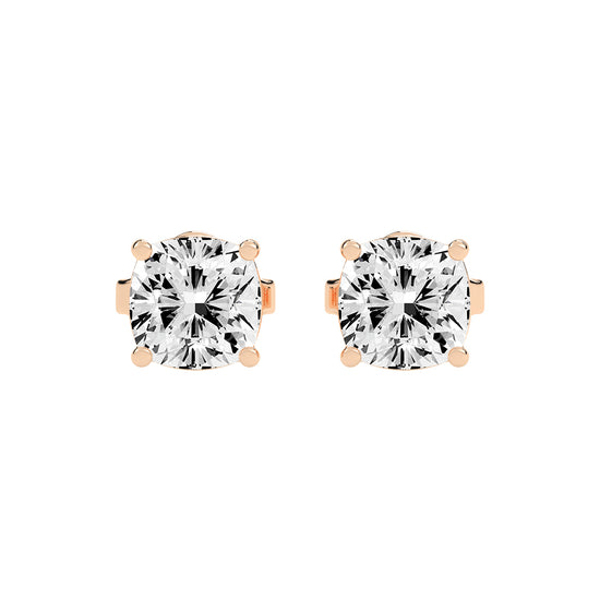 Pillow of Light Diamond Stud Earrings