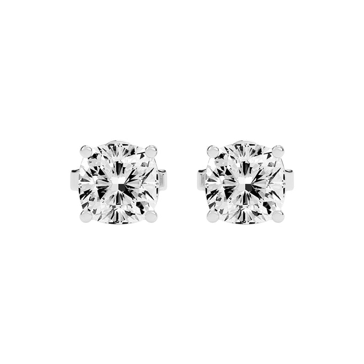 Pillow of Light Diamond Stud Earrings