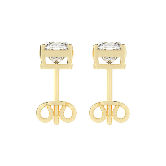 Pillow of Light Diamond Stud Earrings