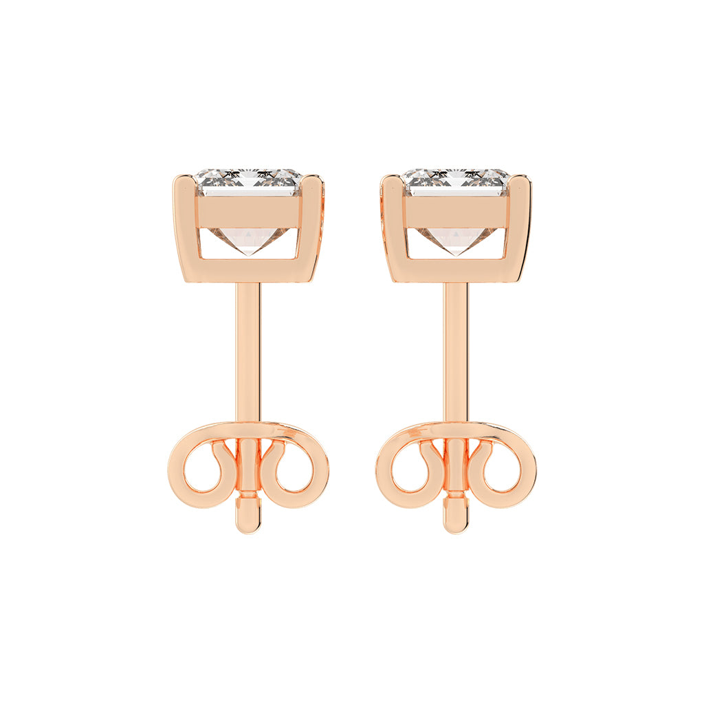 Architectural Brilliance Emerald-Cut Diamond Stud Earrings