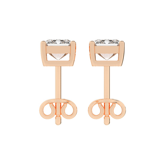 Architectural Brilliance Emerald-Cut Diamond Stud Earrings