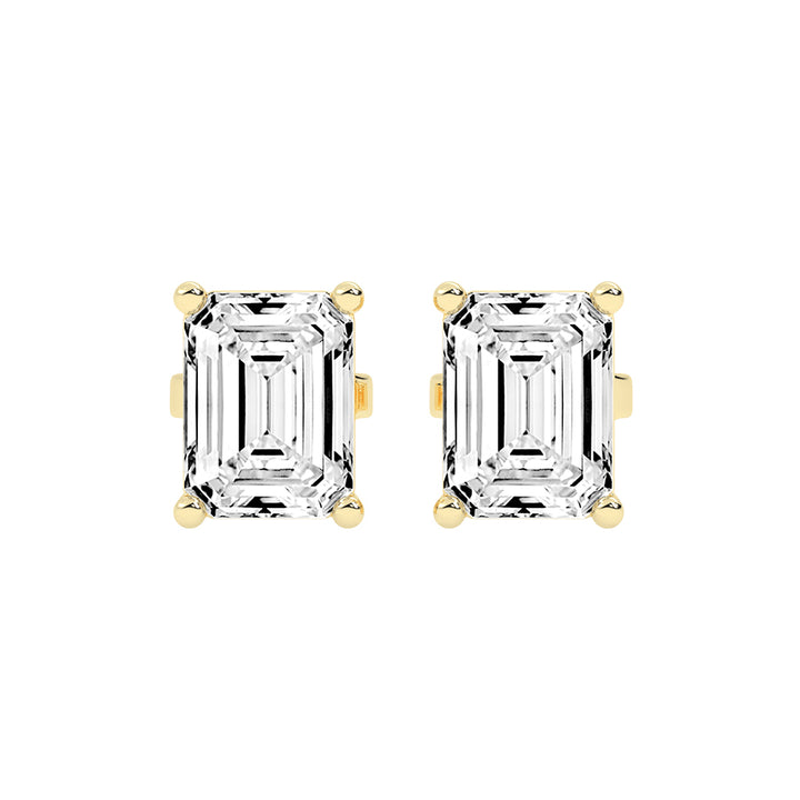 Architectural Brilliance Emerald-Cut Diamond Stud Earrings