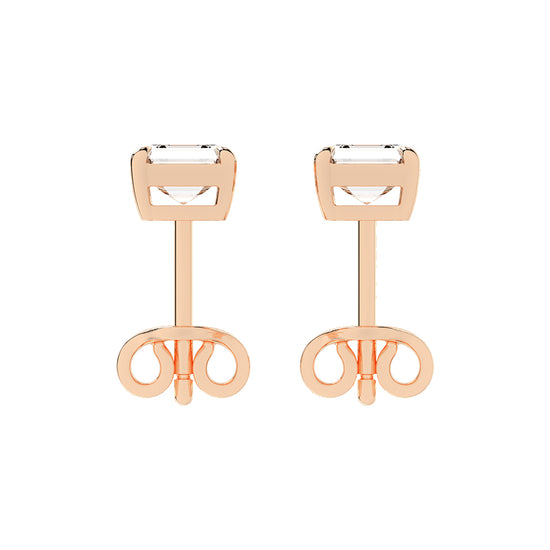 Art Deco Allure Asscher Diamond Stud Earrings