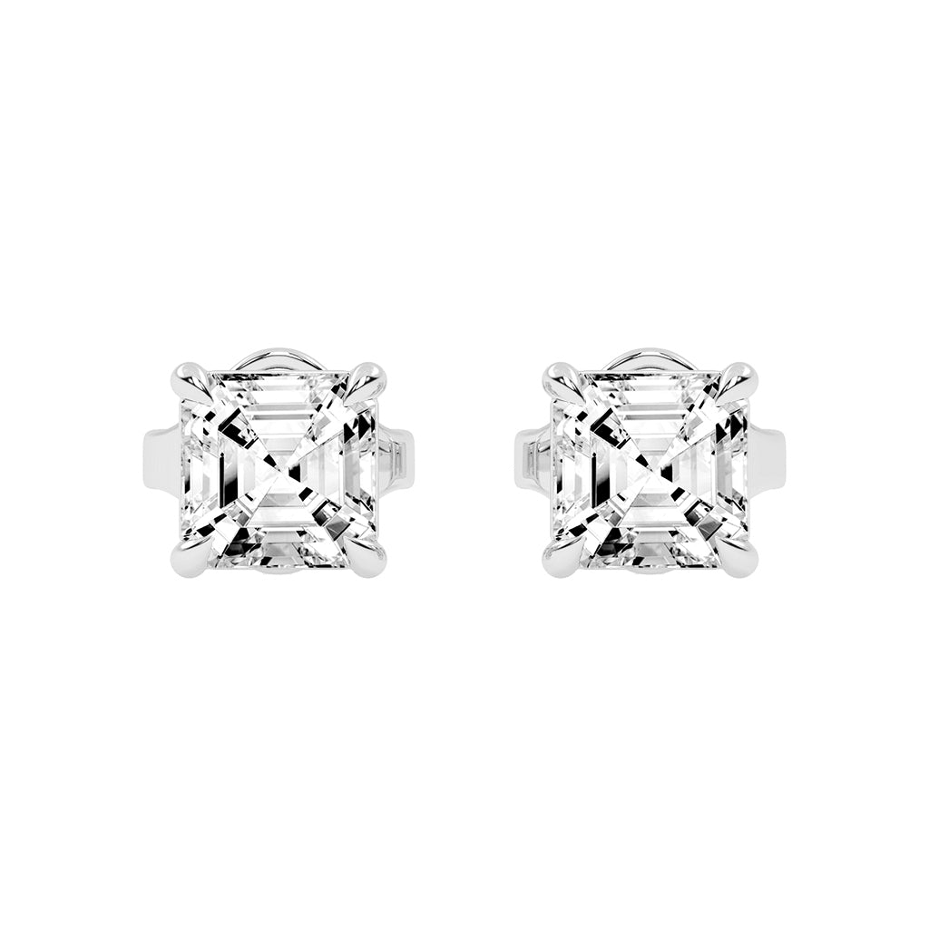 Art Deco Allure Asscher Diamond Stud Earrings