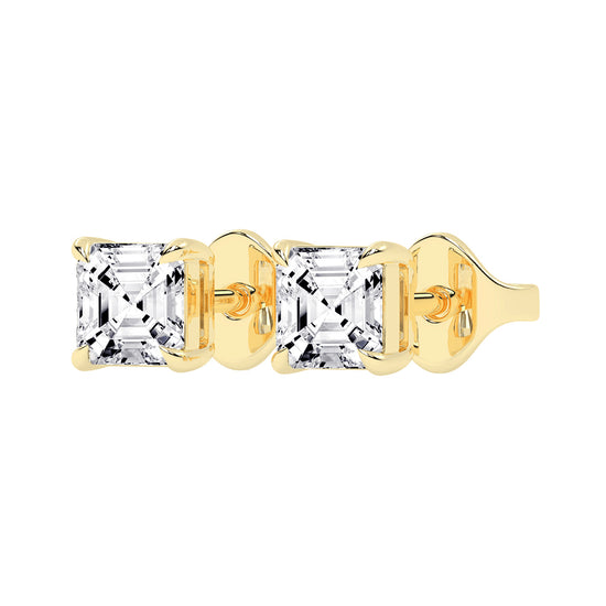 Art Deco Allure Asscher Diamond Stud Earrings