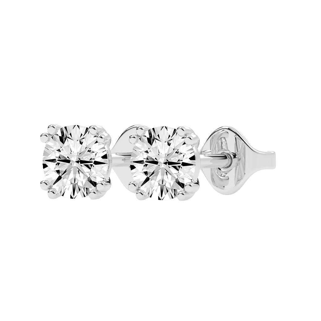 Classic Brilliance Beaded Prong Diamond Stud Earrings