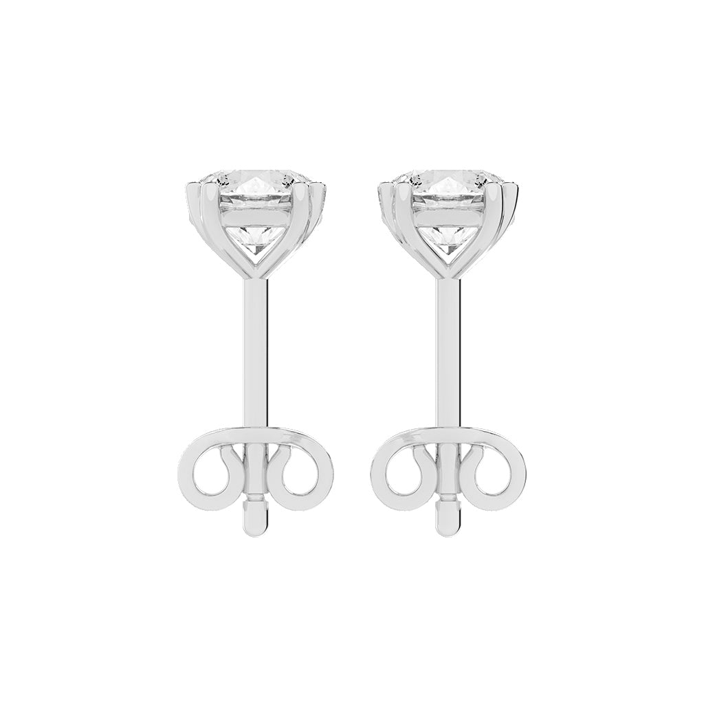 Classic Brilliance Beaded Prong Diamond Stud Earrings