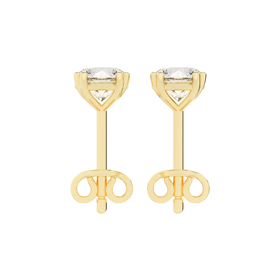 Classic Brilliance Beaded Prong Diamond Stud Earrings