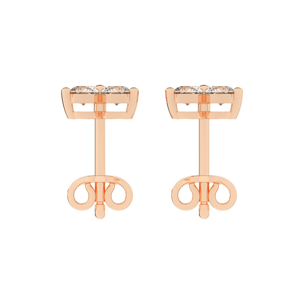 Trilogy Sparkle Diamond Cluster Stud Earrings