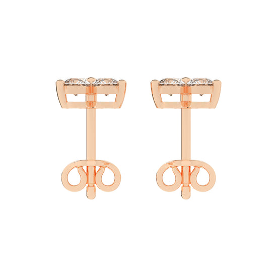 Trilogy Sparkle Diamond Cluster Stud Earrings
