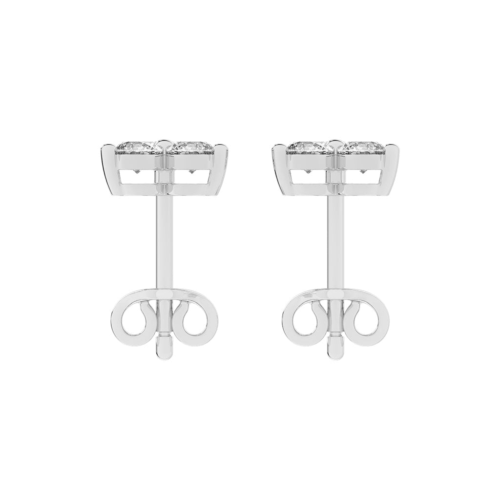 Trilogy Sparkle Diamond Cluster Stud Earrings