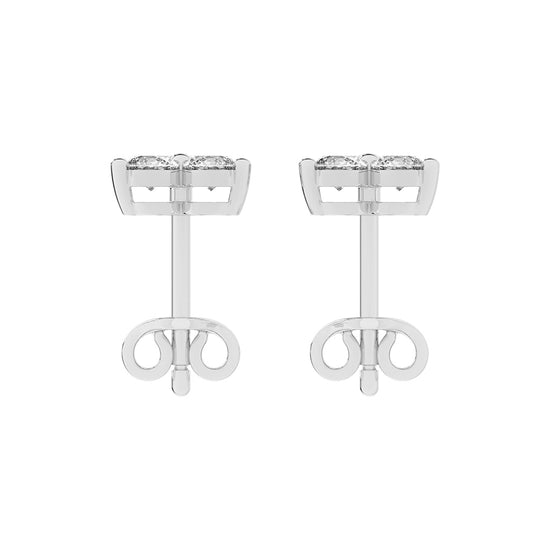 Trilogy Sparkle Diamond Cluster Stud Earrings
