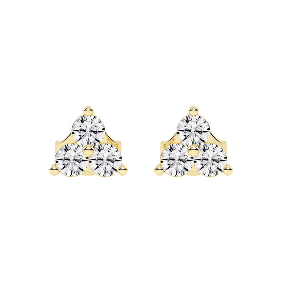 Trilogy Sparkle Diamond Cluster Stud Earrings
